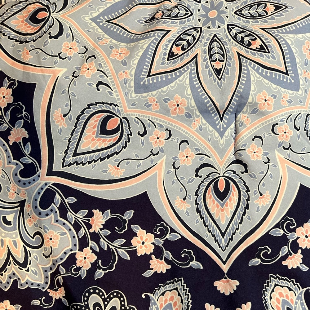 Full size bedding set.  Blue and pink mandala.